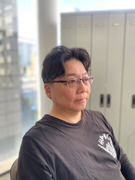 ソイクフ 四条大宮店(SOY-KUFU) アッシュブラックマッシュパーマ大人韓国ヘアーセンターパート