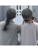 ふんわりあみおろしとツインおだんご