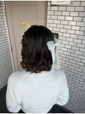 ハーフツイン ボブヘア リボンアレンジ イベントヘア ライブヘア