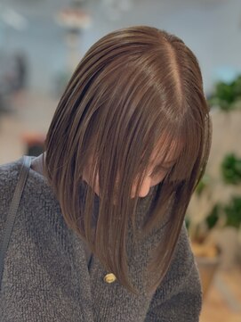 ジ エクト リアン 箕面店(The Ect Lien) 似合わせカット◆切りっぱなしボブ×透明感カラー