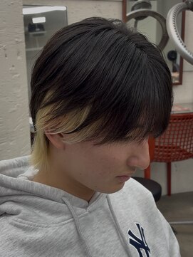 テンバイリップスヘアー(TEN by LIPPS hair) 簡単オシャレホワイトブロンドインナーカラーセンターパート