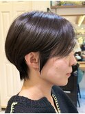 大人ガーリー/レイヤーショート/前髪白髪/20代30代40代50代/大宮