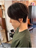 ピンクベージュレイヤーボブニュアンスカラー外ハネボブショート