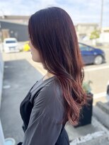 ヒビカ(HIBIKA) 派手すぎない大人の【インナーカラー】カシスピンク × 艶ロング