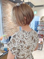 バンプ ギンザ(BUMP GINZA)&nbsp;《30.40.50代》前下がりショートボブ×透明感カラー【湯本】
