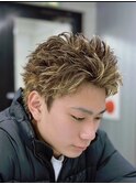 スパイキーショート/短髪ショート/メッシュカラー/短髪