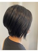 大人ショートボブ!シンプルスタイル!十条!