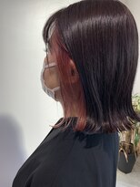 リアン(Lien)&nbsp;Lien☆インナーカラー×コーラルピンク×オリーブカラー