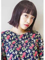 ラベンダー グレージュ ＆ 毛束感 ☆ 切りっぱなしbob