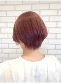 ハンサムショート&ピンクベージュ