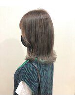 エンタリティ(entality) 【entality】切りっぱなし外ハネボブ×透け感グレージュ