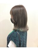 【entality】切りっぱなし外ハネボブ×透け感グレージュ