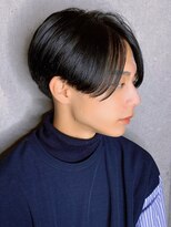 リークフー(Ree cu fuu)&nbsp;前下がりセンターパート　オシャレ感　黒髪