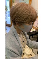 マイ ヘア デザイン 岡崎(MY hair design) 斜めバング/グレージュカラー/シルキーベージュ/岡崎