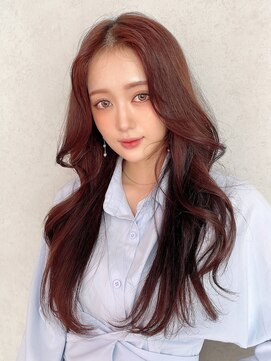 アイティーバイアルバム 松戸店(IT by ALBUM) 韓国くびれヘア_ピンクベージュインナーグレージュ_29377