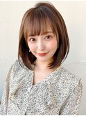 大人かわいい 2wayバング  グレージュ くびれヘア 髪質改善