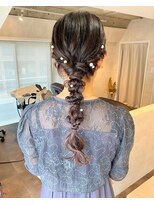 【手ぶらでok~飾り付き】パール付き編み下ろし　miwa