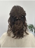 《Zina福岡天神》ハーフアップヘアセット