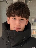 メンズサロン ブロック(Men's Salon bloc)&nbsp;ニュアンスパーマ　外国人風パーマ　ショートパーマ　波巻きヘア