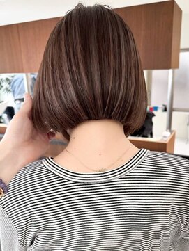 ゴカン バイ ジル ブラン 名古屋(Gokan by JIL BLAN) ハイライトバレイヤージュダブルカラーショートカット30代40代