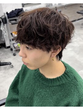 オム ブランシェ(HOMME BLANCHE’) 【Natsuki】ブラウンカラー×シャドウパーマ