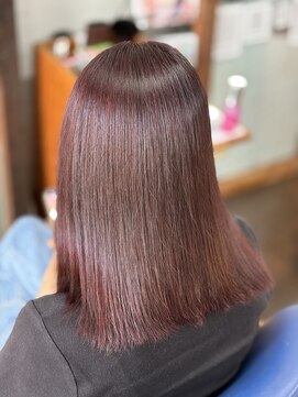 フィールリノ(FEEL lino) ブリーチ無し、レッドカラー、高級トリートメント