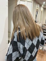 ヘアプレイスソル (HAIR PLACE SoL)&nbsp;ケアブリーチ/ミルクティーベージュ/セミロング/ストレート
