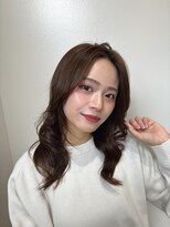 リブランド 銀座(REBRAND) 鎖骨下ミディアムパーマ/透明感グレージュカラー