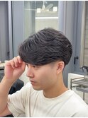 盛岡駅メンズフェザーパーマ波巻きパーマシャドウパーマッシュ