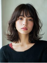 ロッソ 越谷店(Rosso)&nbsp;大人アンニュイな外ハネレイヤーミディ