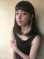 オハナ(ohana)&nbsp;【ohana/表参道】厚めバング大人可愛い耳掛けバレイヤージュロブ