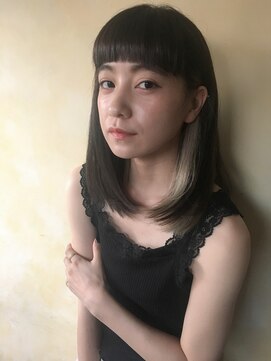 オハナ(ohana) 【ohana/表参道】厚めバング大人可愛い耳掛けバレイヤージュロブ