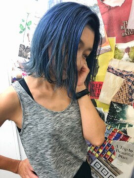 トロニー(TLONY) tlony渋谷horiオススメアイスブルー外ハネスタイリング