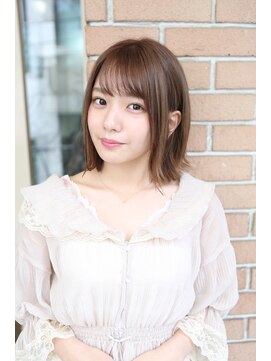 サロンドミルク 原宿(salon de MiLK) 【salon de MiLK 原宿】外ハネスタイリング×ミルクティベージュ