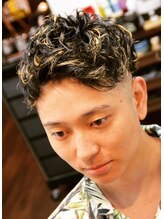 ヘアーワークス クール ツーブロック×MIXパーマ <理容室> <垂水区> <バーバー>