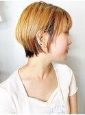 【morio 原宿】ショートボブ ハイトーンマッシュショート
