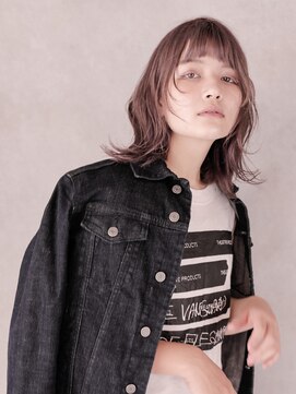 サロン ド ソーホー 蕨(Salon de SOHO) ピンクラベージュ×外ハネミディ