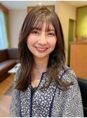 ★グレージュ/大人かわいい/シースルーバング/くびれヘア★
