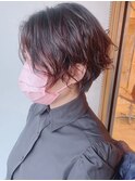 【morio原宿】前下がりショートパーマ　癖毛風パーマ　宮本
