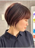 30代40代大人女性/前髪ありショートボブ/ショートヘア/髪質改善
