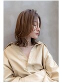 大人かわいい前髪セシルカットココアブラウンフリンジウェーブ