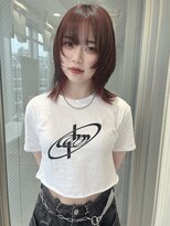 ニューヨークニューヨーク 三宮駅前店(NYNY)&nbsp;ウルフカット＋ワインレッドカラー