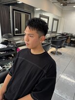 アイズ 海老名(AIZU)&nbsp;かき上げアップバング　眉毛カット　海老名メンズカット　短髪