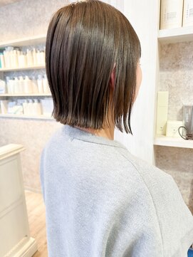 キャアリー(Caary) 福山caaryぷつっとボブ赤み除去くすみブラウンカラー20代30代