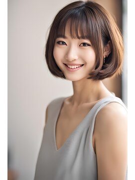 シェブル(che/ble) 丸みナチュラルボブ髪型30代40代50代前髪あり