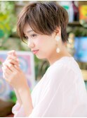前下がり丸みショート外国人風マッシュパーマh3川口20代30代40代
