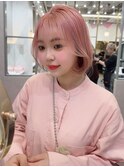 韓国風レイヤーカット小顔ボブルフ/ハイトーンダブルカラー
