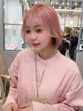 ロンドミラー 博多店(Lond Mirror) 韓国風レイヤーカット小顔ボブルフ/ハイトーンダブルカラー