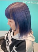 バイオレット/ヴィオレット/ダブルカラー/ブリーチ/ボブ
