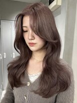 サイン 渋谷(SIGN)&nbsp;韓国ヘアーハッシュカットレイヤーカットグレージュブリーチ無し